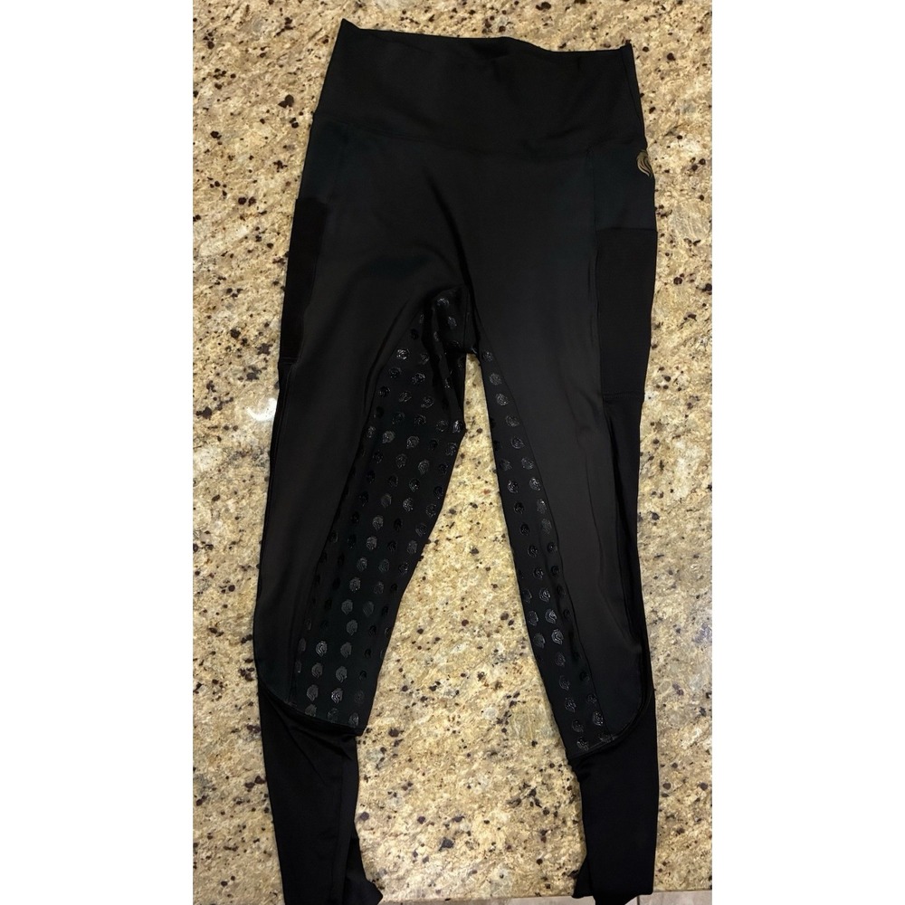 Equinavia Maja Equestrian Riding Tights Black Full Seat Silicone Grip MEDIUM